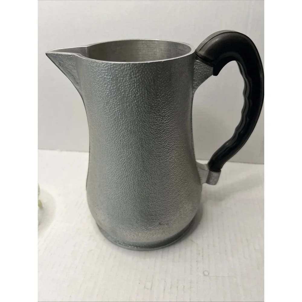 Vintage  Guardian Service -hammered aluminum coffee percolator - glass lid